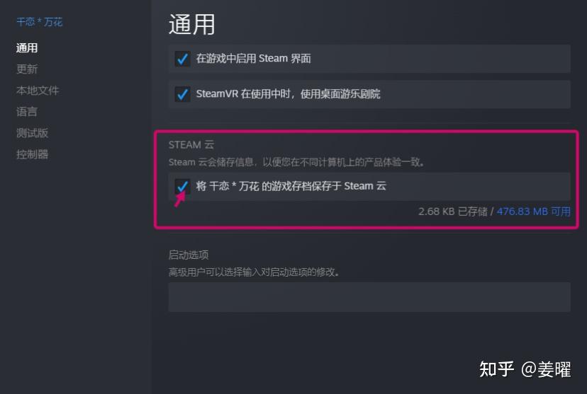 调整Steam云存档设置
