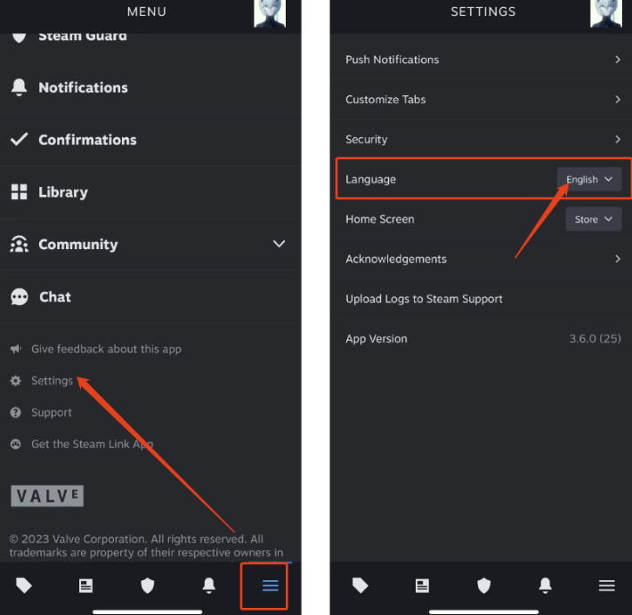 Steam界面语言设置方法三:通过系统语言设置
